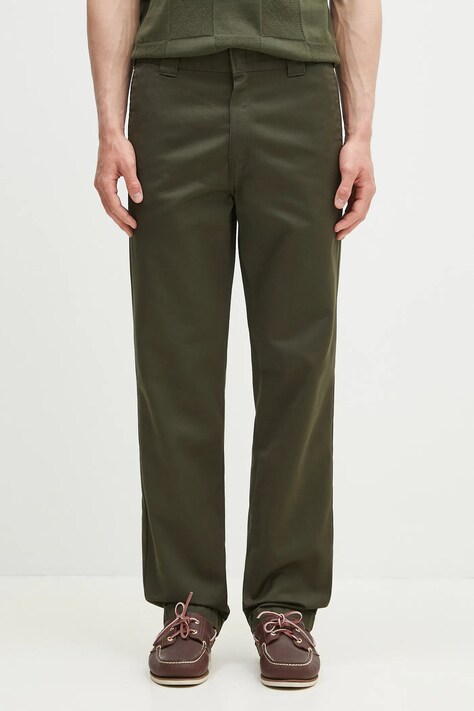 Carhartt WIP pantaloni Master Pant barbati, culoarea verde, drept, I034233.4102