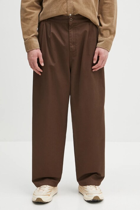 Бавовняні штани Carhartt WIP Marv Pant колір коричневий прямі I033129.2LS06