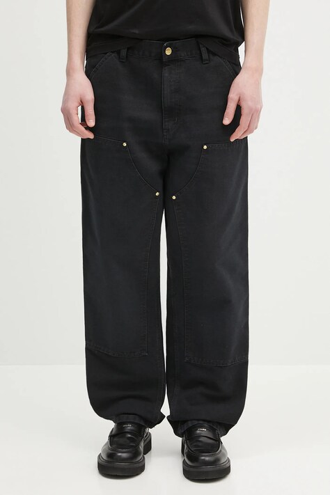 Брюки Carhartt WIP Double Knee Pant цвет чёрный прямые I034796.894O