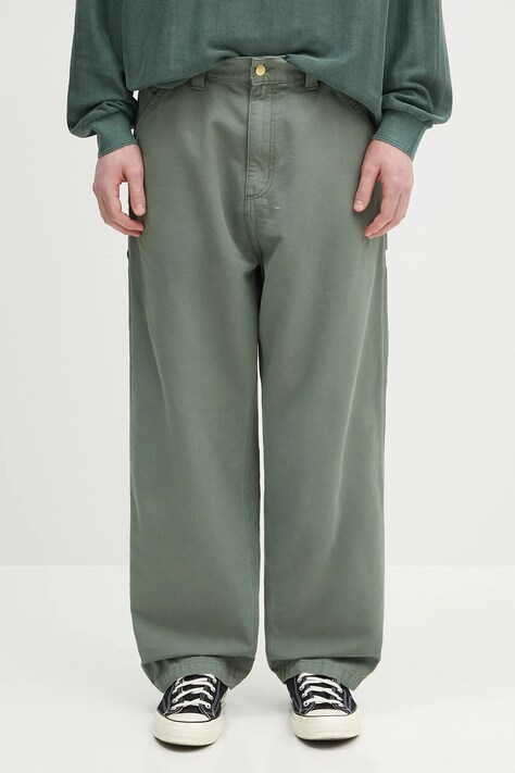 Carhartt WIP cotton trousers OG Single Knee Pant green color I033754.1YF06