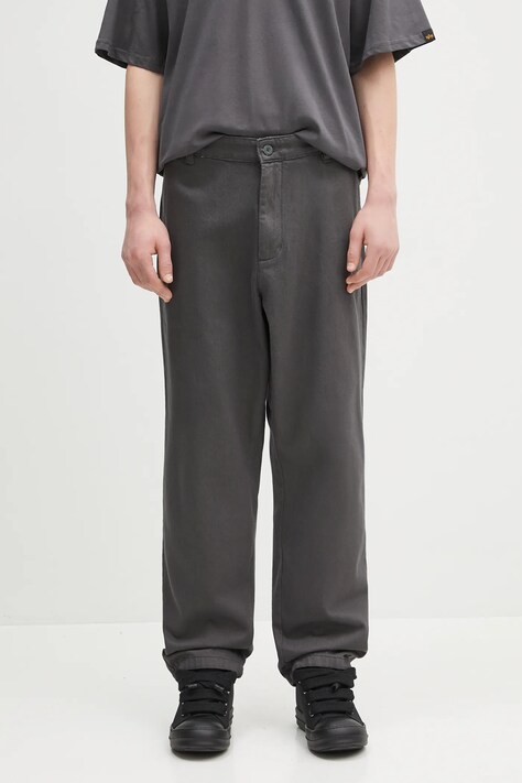 Alpha Industries cotton trousers Alpha Chino Pant Relaxed gray color 146202.684