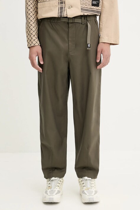 The North Face pantaloni Woven culoarea verde, NF0A8AGW21L1