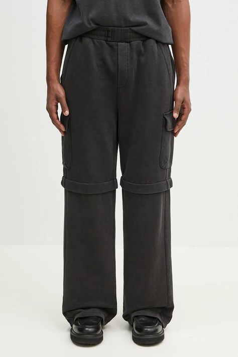 Хлопковые спортивные штаны Daily Paper Garment Wash Pants мужские цвет чёрный однотонные 2511010