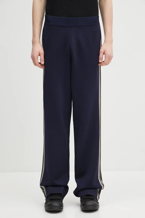 Wales Bonner spodnie dresowe Tide Track męskie kolor granatowy z aplikacją US25KN35.KN05.599