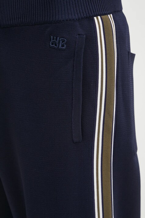 Wales Bonner melegítőnadrág Tide Track sötétkék, nyomott mintás, US25KN35.KN05.599