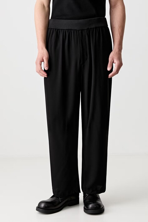 Nohavice Pants čierna farba, rovný strih, UC1E4502.1