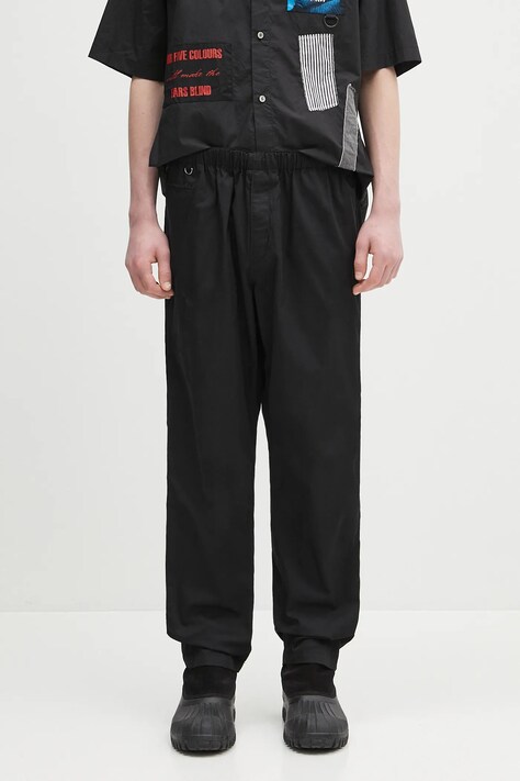 Undercover pantaloni Pants bărbați, culoarea negru, drept, US1E4592.1