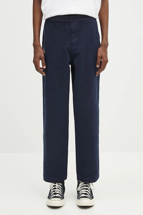 Evisu pantaloni in cotone Classic Worker Chino uomo colore blu navy 2ESHTM5PT1063