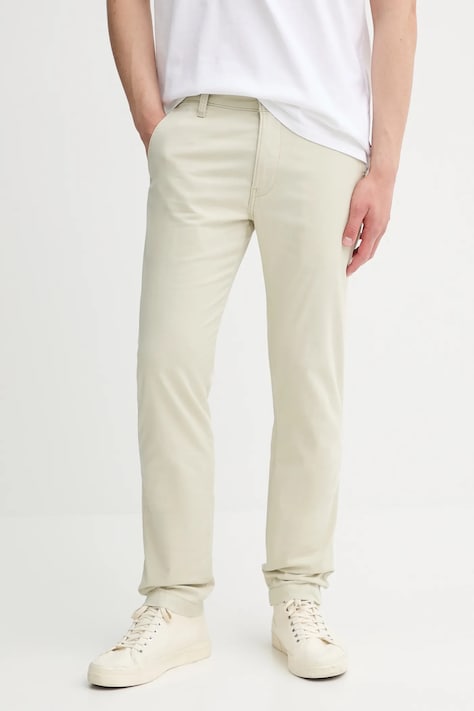 Kalhoty Levi's XX CHINO STD II pánské, béžová barva, 17196-0167