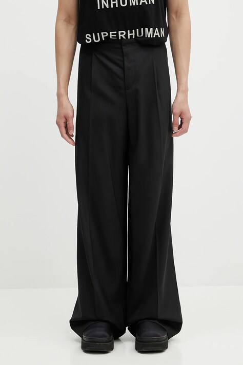 Штани з домішкою вовни 032C '032C Office Attire' колір чорний прямі S25-MRW-0903-000