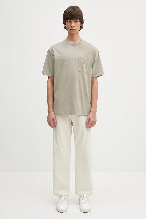 Бавовняні штани Gramicci Pant Straight Fit — SS25-SPM0ZR, бежевий — фото 5