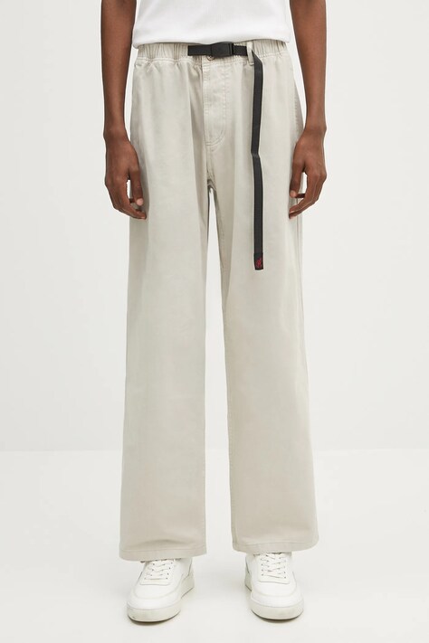 Бавовняні штани Gramicci Pant Straight Fit колір сірий прямі G116.OGT