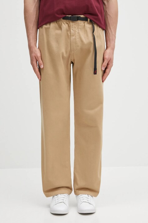 Bavlněné kalhoty Gramicci Pant Straight Fit pánské, zelená barva, G116.OGT