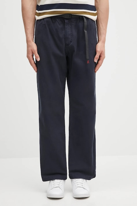 Gramicci pantaloni in cotone Pant Straight Fit uomo colore blu navy G116.OGT
