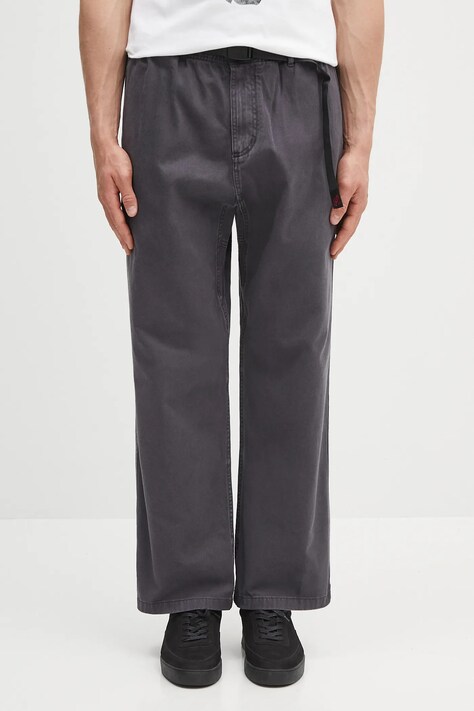 Bavlněné kalhoty Gramicci Pant Straight Fit pánské, šedá barva, G116.OGT