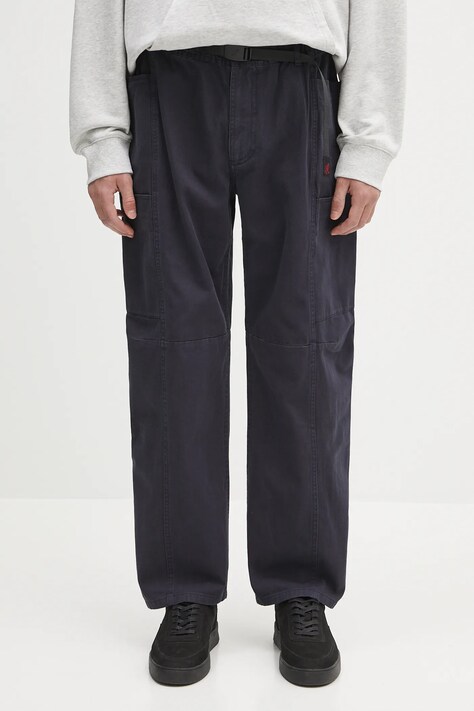 Bavlněné kalhoty Gramicci Voyager Pant pánské, tmavomodrá barva, G5SM.P086