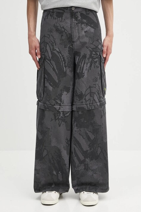 adidas Originals pantaloni Zipoff Cargo culoarea negru, cu fason cargo, KD2253