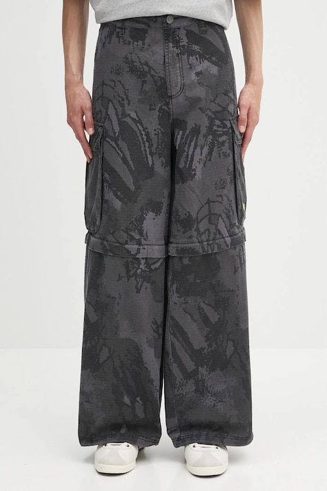 adidas Originals pantaloni Zipoff Cargo uomo colore nero KD2253
