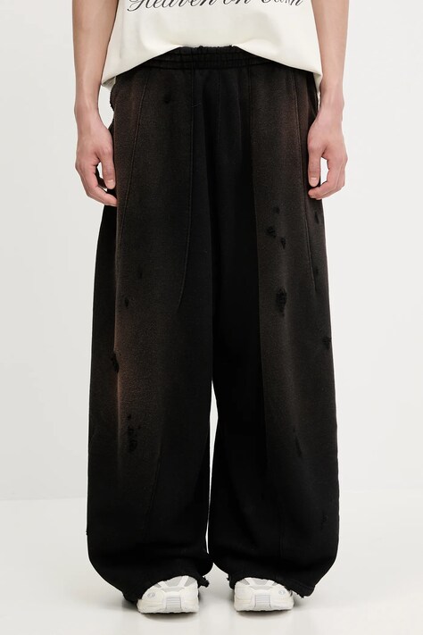 Needles pantaloni de bumbac Darts culoarea negru, uni, QV369