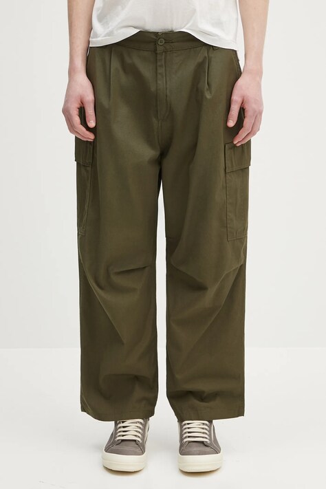 Бавовняні штани Carhartt WIP Cole Cargo Pant колір зелений фасон cargo I030477.4102