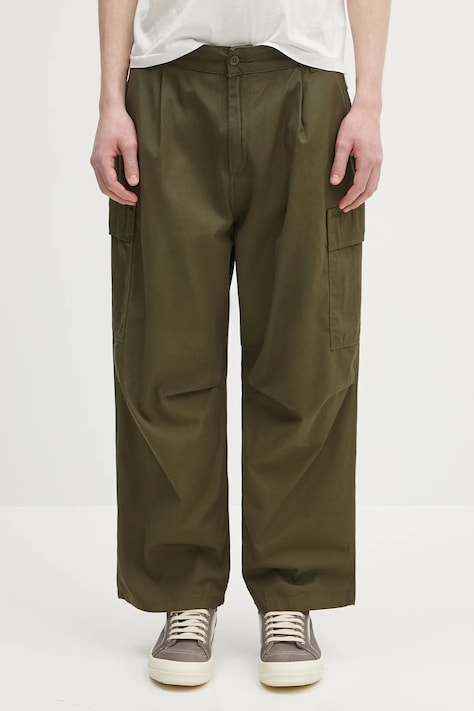 Bavlnené nohavice Carhartt WIP Cole Cargo Pant zelená farba, strih cargo, I030477.4102