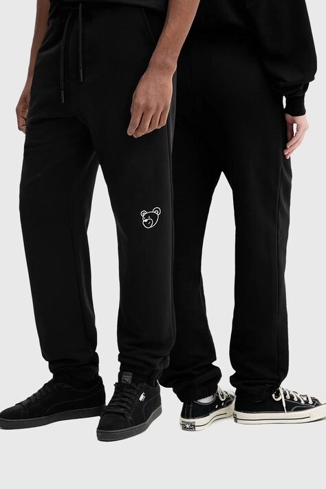 Bavlněné tepláky Inbetweeners černá barva, medium waist, S5TWUAFP026