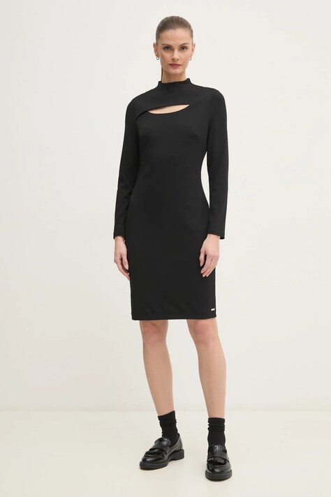 Calvin Klein rochie culoarea negru, mini, dreaptă, K20K207894