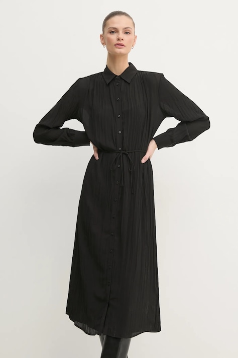Calvin Klein rochie culoarea negru, midi, dreaptă, K20K208088
