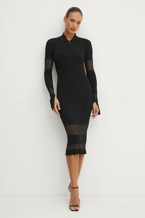 Obleka Patrizia Pepe črna barva, 8A1420 K078