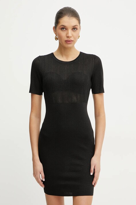 Šaty Armani Exchange černá barva, mini, XW001183 AF11957