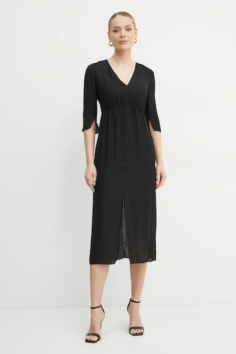 Šaty Armani Exchange černá barva, midi, XW000147 AF10842