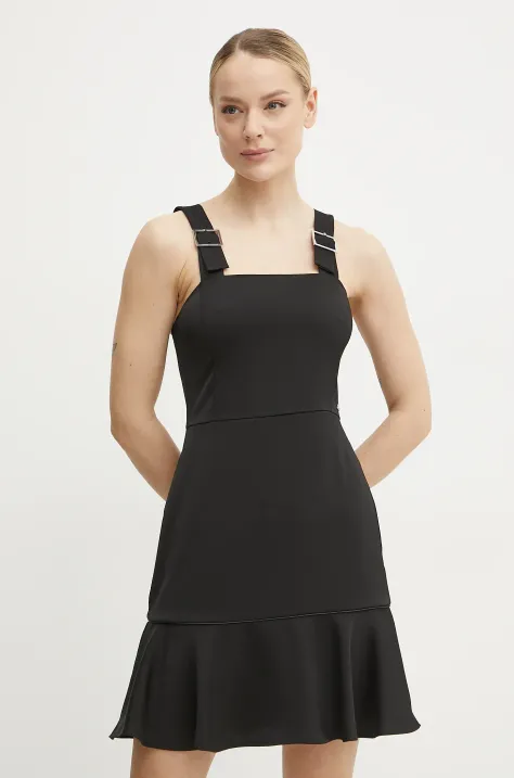 Armani Exchange rochie culoarea negru, mini, evazati, XW000141 AF10840