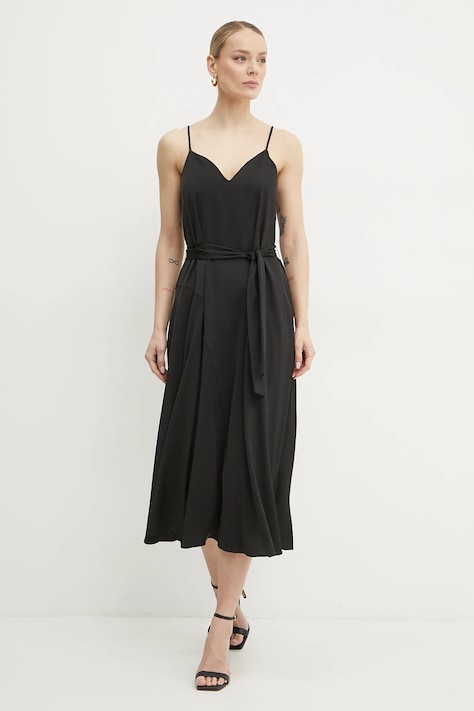 Šaty Armani Exchange černá barva, midi, XW000153 AF10840
