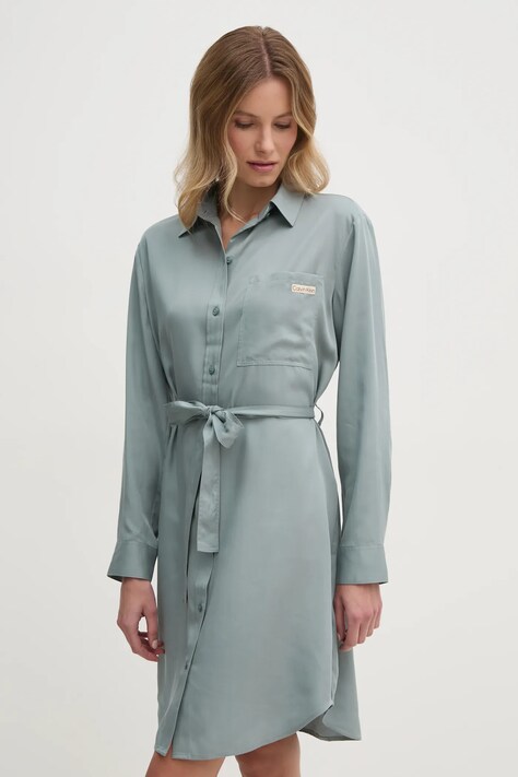 Šaty Calvin Klein Jeans šedá barva, mini, oversize, J20J224819