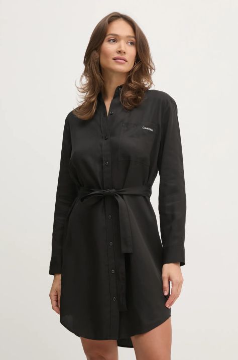 Šaty Calvin Klein Jeans černá barva, mini, oversize, J20J224819