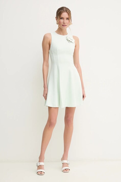 Šaty Elisabetta Franchi zelená barva, mini, AB76351E2