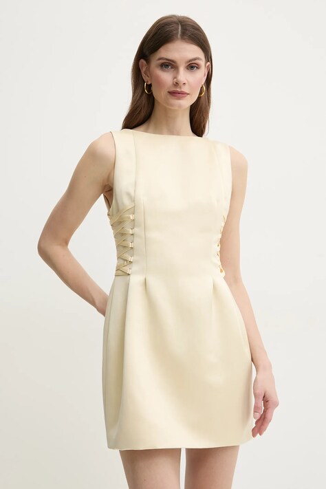 Elisabetta Franchi sukienka kolor zielony mini dopasowana AB77251E2