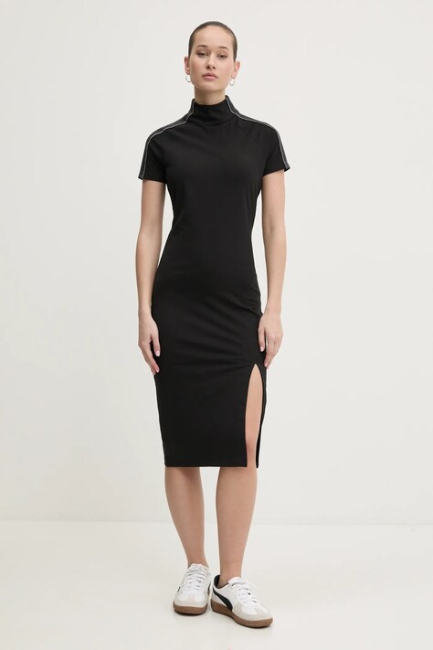 Hugo Blue rochie culoarea negru, mini, mulată, 50533972