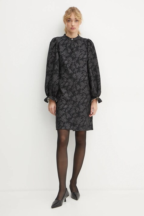 Bruuns Bazaar rochie culoarea negru, mini, dreaptă, BBW4238