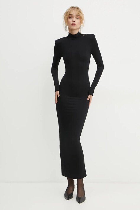 La Mania rochie AMY culoarea negru, maxi, mulată, LM.AMY