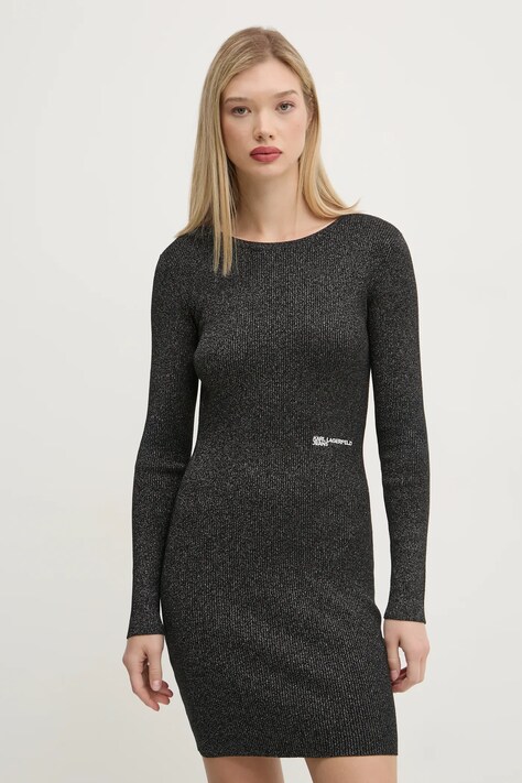 Šaty Karl Lagerfeld Jeans černá barva, mini, A1W13011