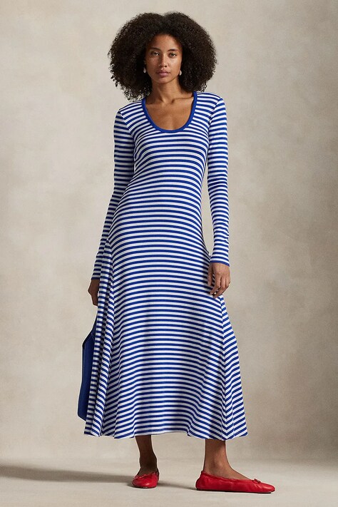 Polo Ralph Lauren rochie maxi, evazată, 211959125