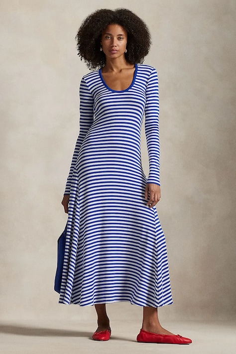 Платье Polo Ralph Lauren maxi расклешённое 211959125