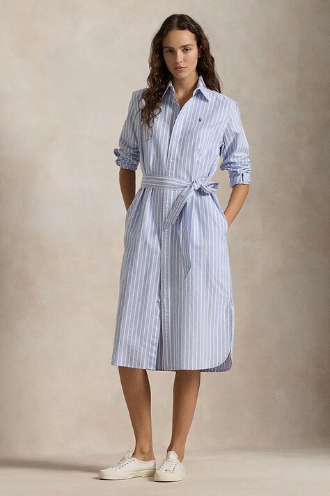 Polo Ralph Lauren vestito in cotone colore blu  211959901