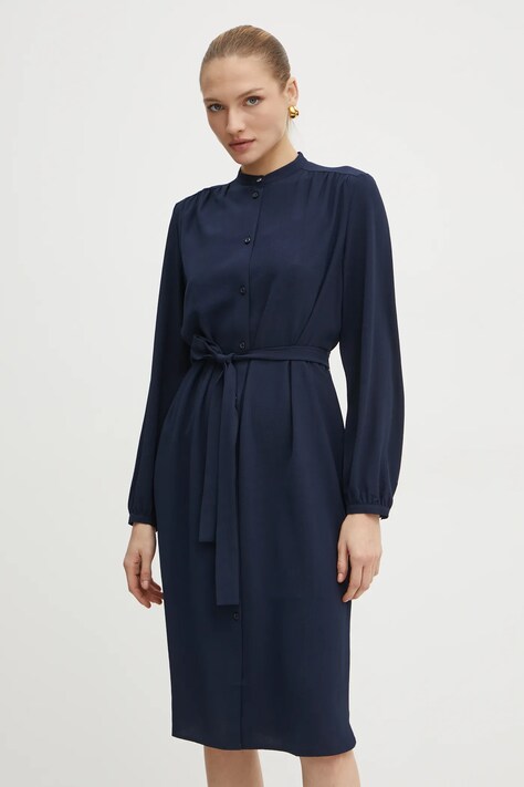 Boss Orange rochie culoarea bleumarin, mini, dreaptă, 50519467