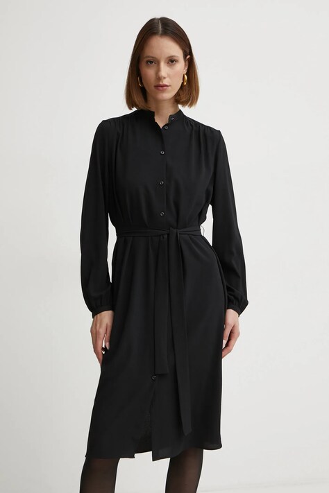 Boss Orange rochie culoarea negru, mini, dreaptă, 50519467