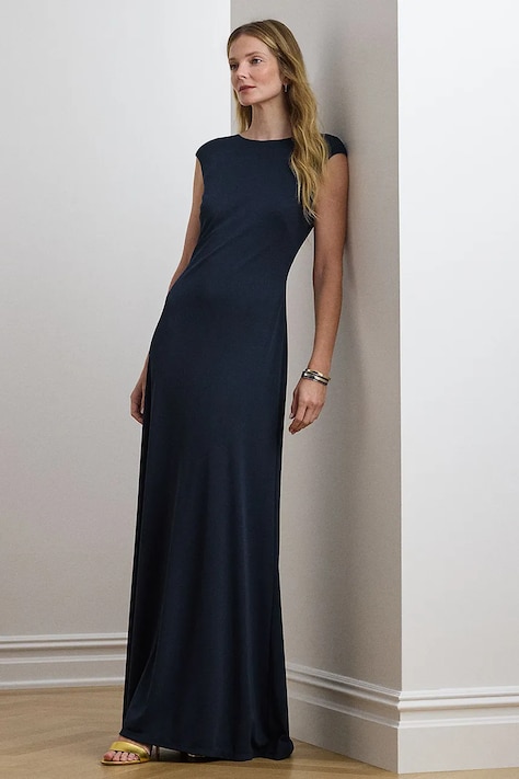 Сукня Lauren Ralph Lauren колір синій maxi розкльошена 253957568