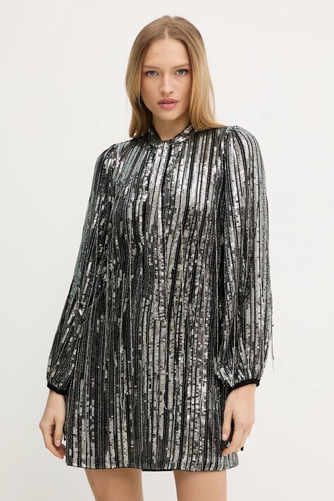 Платье Pinko цвет серебрянный mini прямое 104683 A2DE