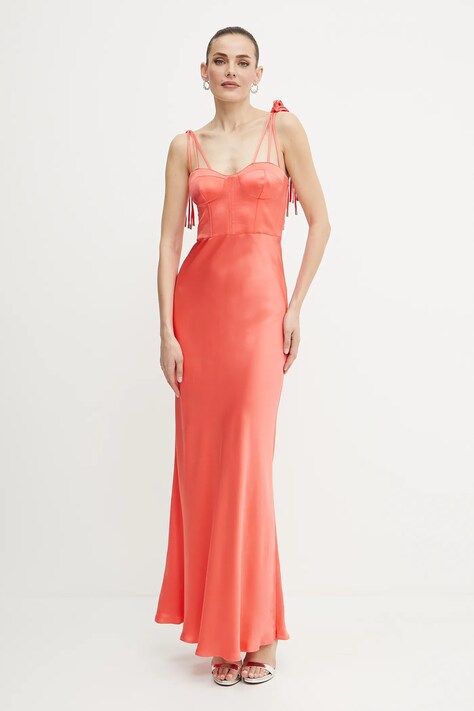 Pinko rochie culoarea roz, maxi, mulată, 104996 A2GZ