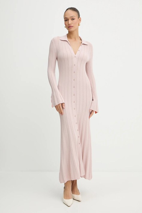 Šaty Pinko růžová barva, maxi, 104744 A2FR